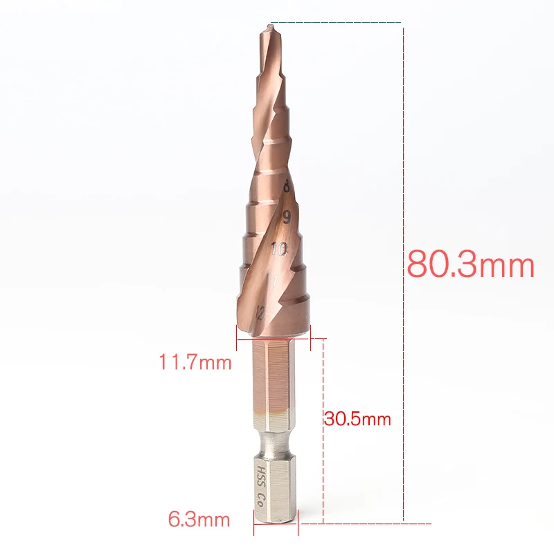 HSS-CO / M35 multi-functional triangular handle 4-12mm metal hexagonal handle bit stainless steel hole saws HSS-CO / M35 multi-functional triangular handle 4-12mm metal hexagonal handle bit stainless steel hole saws