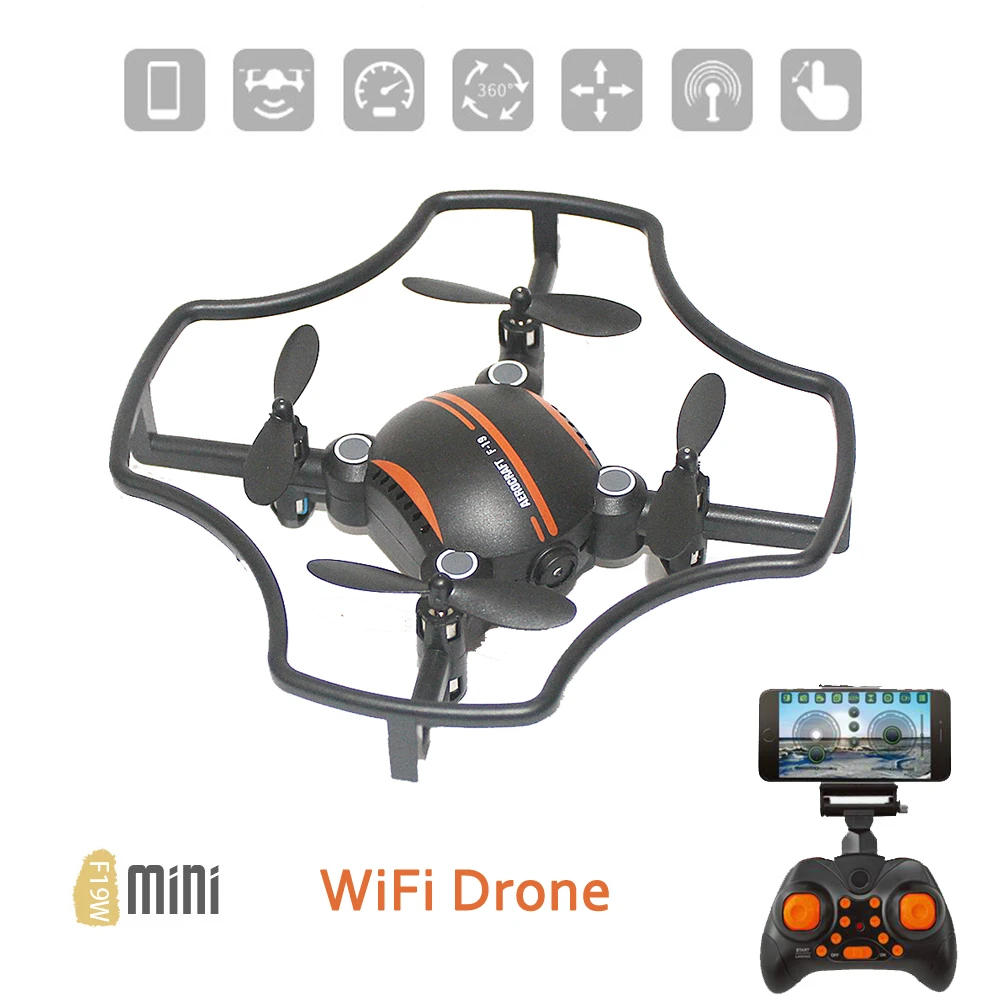F19W 1 Mini Selfie RC Quadcopter Drones font b Wifi b font FPV Drone 0 3MP