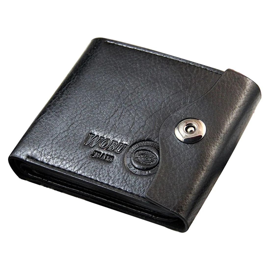 WOBU High Quality Mens Leather Wallet with Credit Card Holder,Purse (Black)-in Wallets from ...