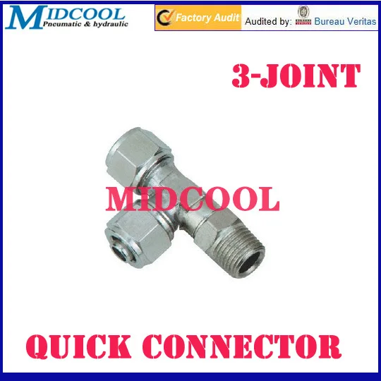 PU tubing 3 way Quick Connector side male M5 pneumatic fitting for out