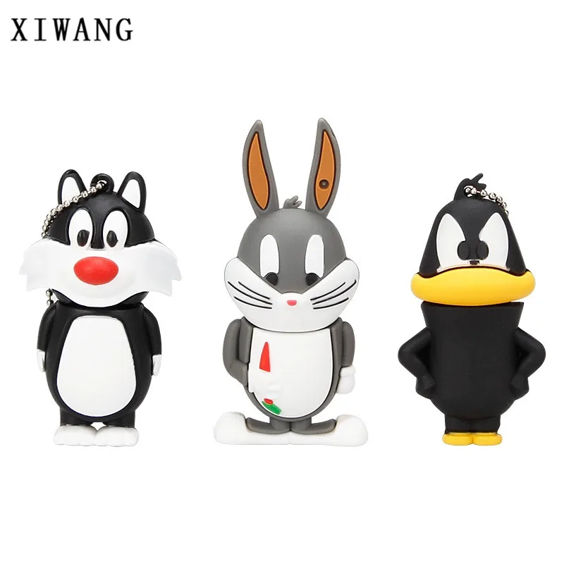 

cartoon animal series cat lion rabbit USB 2.0 usb flash drive 128gb pendrive 4GB 8GB 16GB 32GB 64GB pen drive gift free shipping