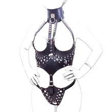 New Breast Bondage Restraints Harness Belt Slave King Sexy PU Leather Dress Set Adult Sex Furniture Costume Sex Toys For Woman