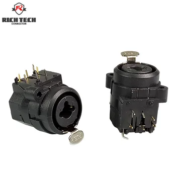 

XLR+6.35MM Dual Functions 3Pin XLR Female Jack Socket Panel Mount + Audio Jack 6.35mm Female Connector Professional Speaker Plug