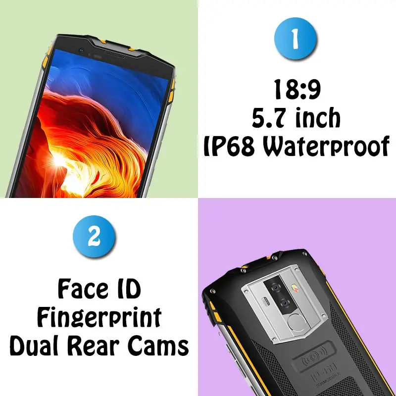 Blackview BV6800 Pro Водонепроницаемый смартфон с 5 дюймовым дисплеем восьмиядерным