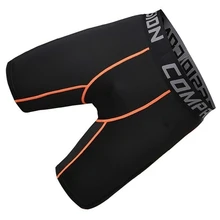 Беговые Спортивные мужские баскетбольные усиленное сжатие шорты одежда для фитнеса, тренажерного зала тренировочные впитывающие мужские шорты оранжевый