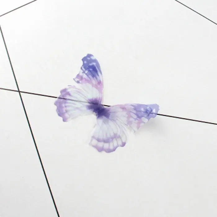 10 шт. Мини шифон алмаз двойной слой бабочка декоративные аксессуары для взрослых Изготовление DIY серьги ожерелье искусство ремесла материал - Цвет: Light Purple