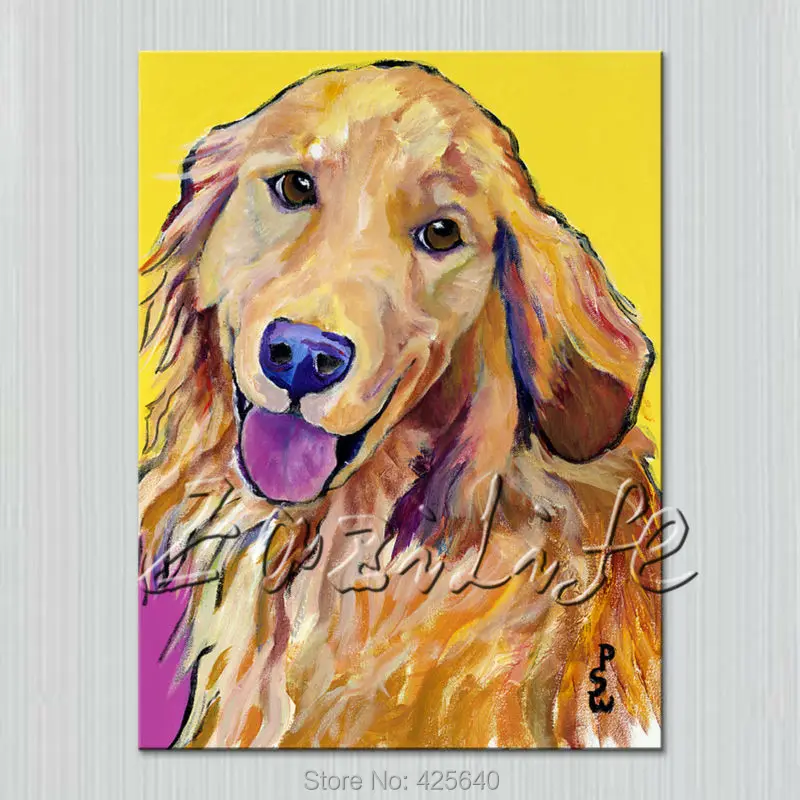 

Dog painting,Pop Art Dog Oil painting On Canvas Wall Pictures For Living Room Wall Art Canvas modern abstract hand painted