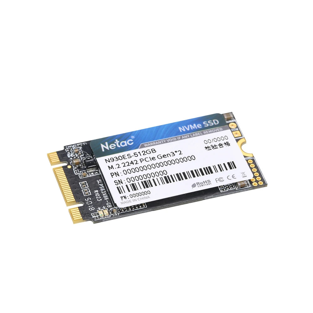 Netac N930ES SSD NVMe M.2 2242 SSD Gen3 * 2 PCIe 3D MLC/TLC NAND Flash твердотельный накопитель 128 256 512 GB