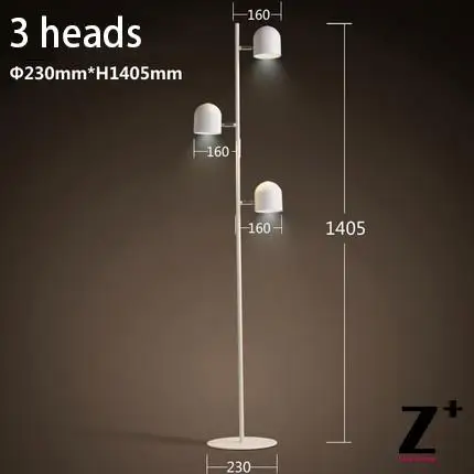 Modern Nordic Design Floor Lamp Led Light Minimalism White Black Bedroom Living Room Free Shipping