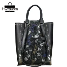 Тиснение цветной рисунок уникальный дизайн воловья кожа женская сумка с верхней ручкой из натуральной кожи женская сумка на одно плечо трапециевидная сумка