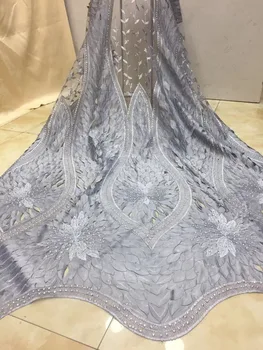 

embroidered tulle mesh lace fabric ZH-102420 Hot selling african tulle lace fabric for wedding dress