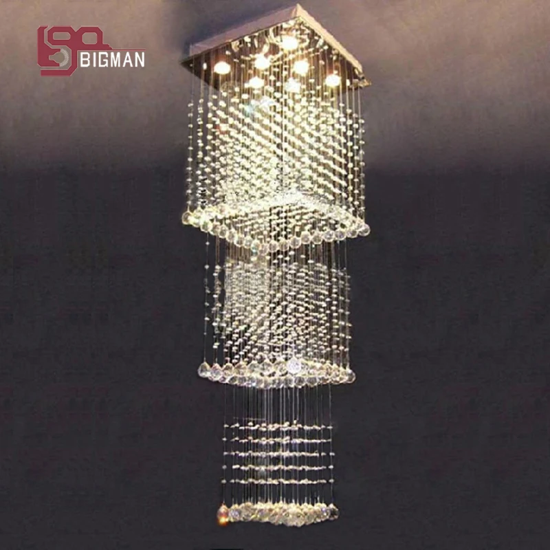modern lighting sale lustres de lamparas crystal square chandelier led light stairway chandeliers free shipping in chandeliers from lights lighting