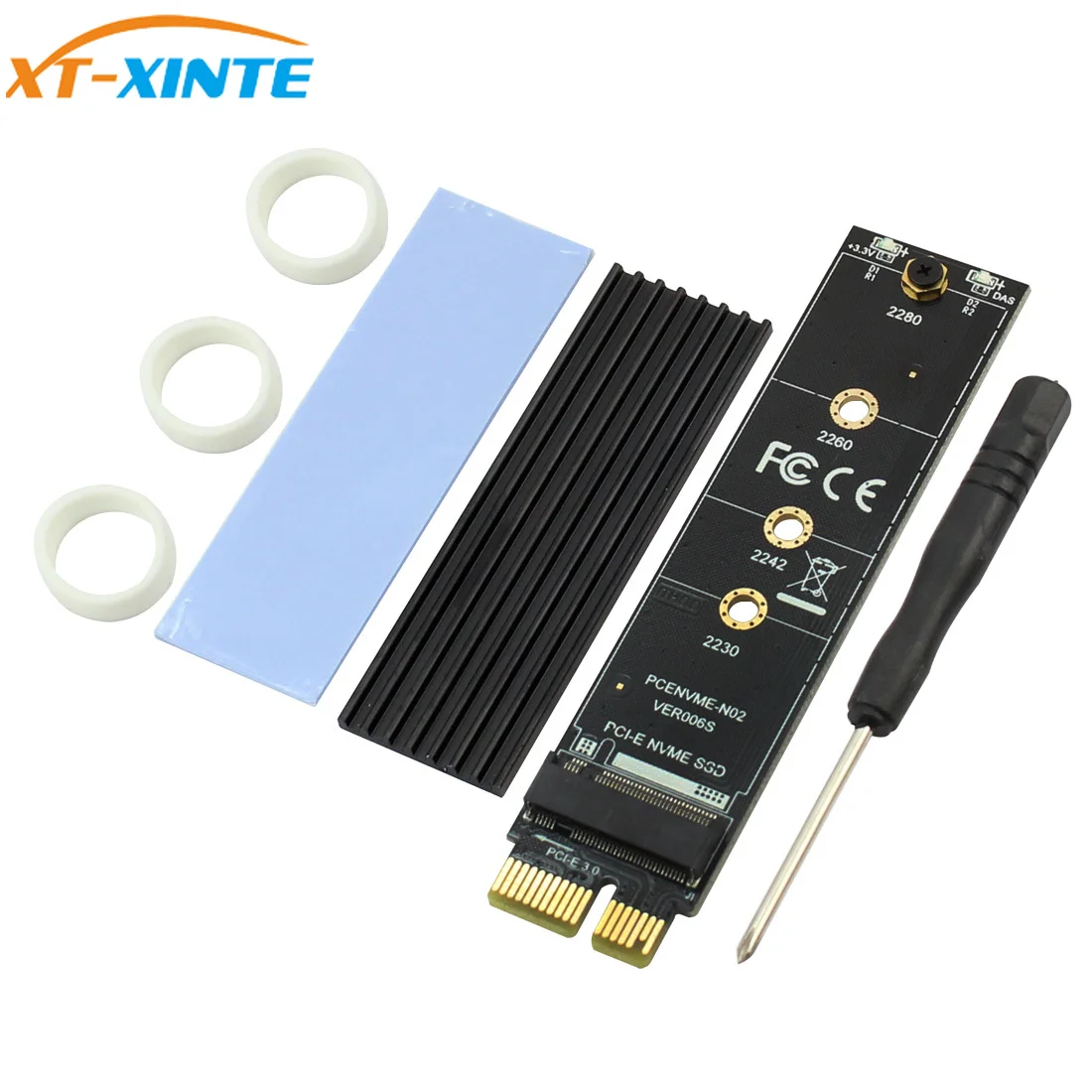 PCI E Express 3 0 X1 к M.2 M интерфейс ключа NVMe SSD PCIE адаптер Riser Card теплоотвод 2230 2242 2260 2280