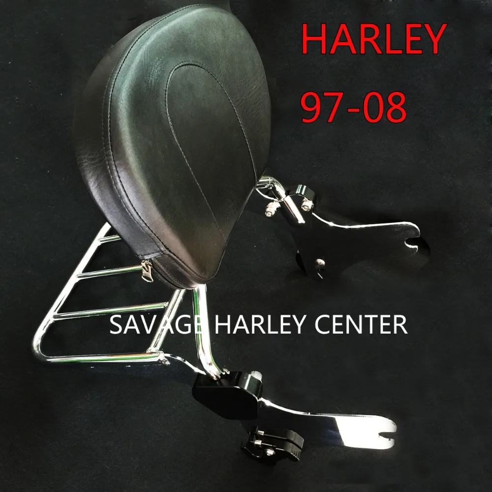 Detachable Sissy Bar Backrest With Rack for Harley Touring Glide 1997