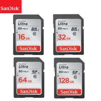 sdhc sdxc 100% SanDisk Ultra 16GB 32GB 64GB 128GB מחלקה 10 SD כרטיס SDHC SDXC כרטיס זיכרון 80MB C10 / s קארט SD תמיכה רשמית אימות (5)