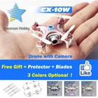 Save 5.78 on Drone with Camera Cheerson CX-10W Mini 6-Axis Gyro RC Quadcopter Headless Mode Remote Control FPV Flying Camera wifi Toy Copter