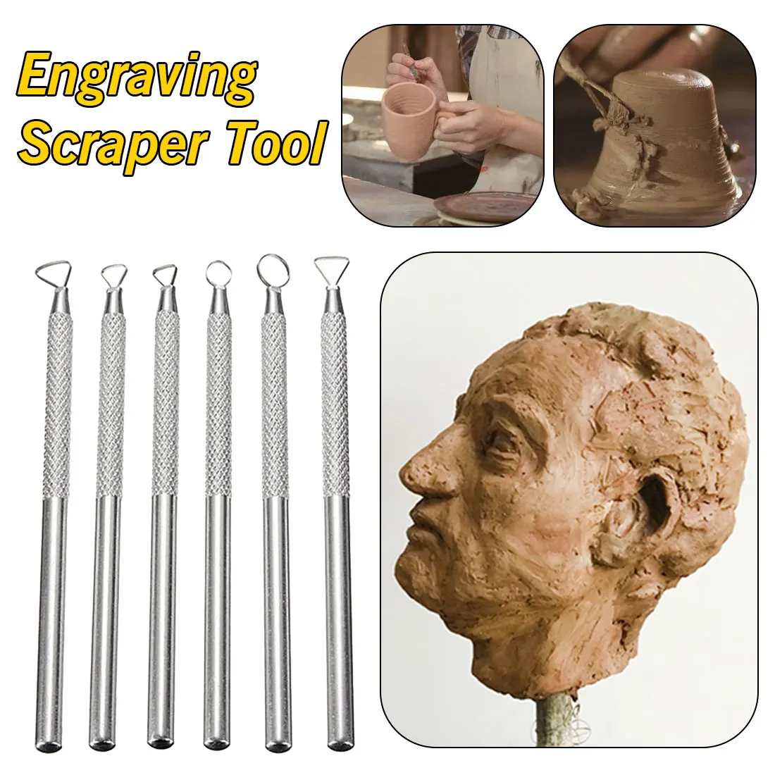 6 шт./компл. Комплект «сделай сам» глиняные инструменты гончарная ...