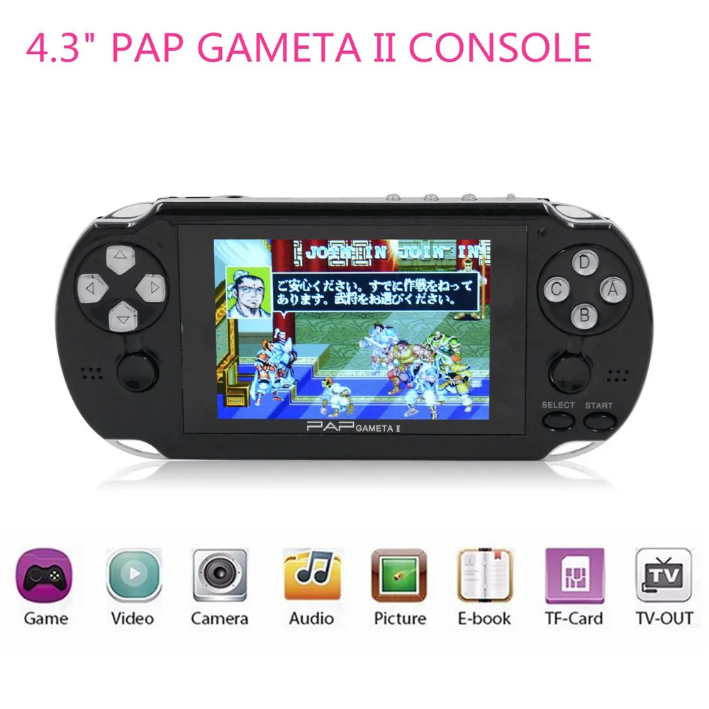 PAP GAMETA 2 PLUS 4 3 ''ручной GameConsole 64 бит мини видео игры concole Портативный GamePlayer