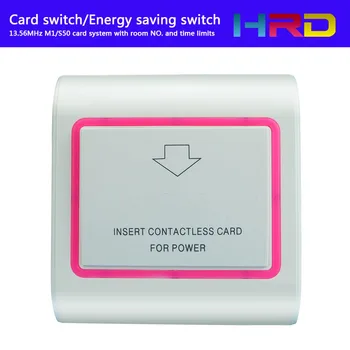 

White Red Side 13.56MHz M1 S50 MF 1K Energy Saver Hotel Card Switch With Room Number And Time Limits Function