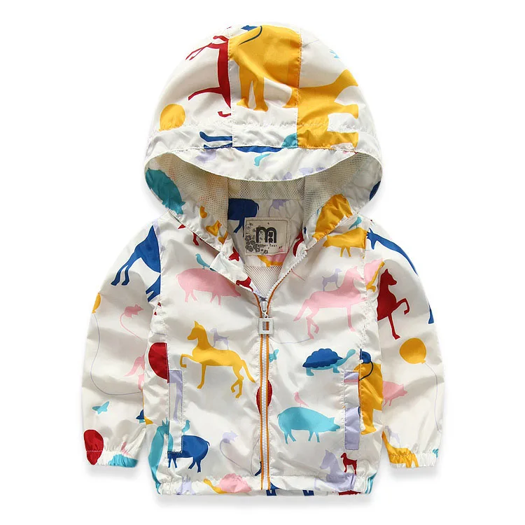 Brand Printed Animal Children's Jacket Spring Autumn Baby Boys Jackets