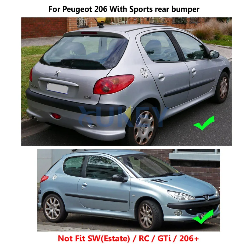 Набор автомобиля Брызговики для peugeot 206 хэтчбек 98-12 брызговики брызговик крыло 2003-2009 2006 2005 2007 2008