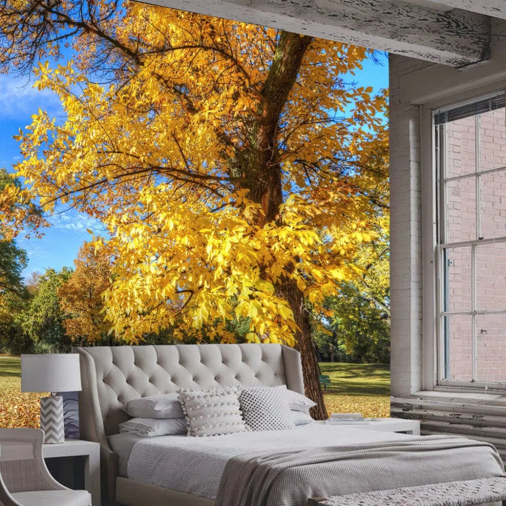 Custom 3D Photo Wallpaper Wall Painting Forest Park Nature Landscape Living Room Bedroom Background Mural Wall Paper De Parede custom photo wallpaper balcony forest landscape murals for the living room bedroom tv background wall waterproof papel de parede