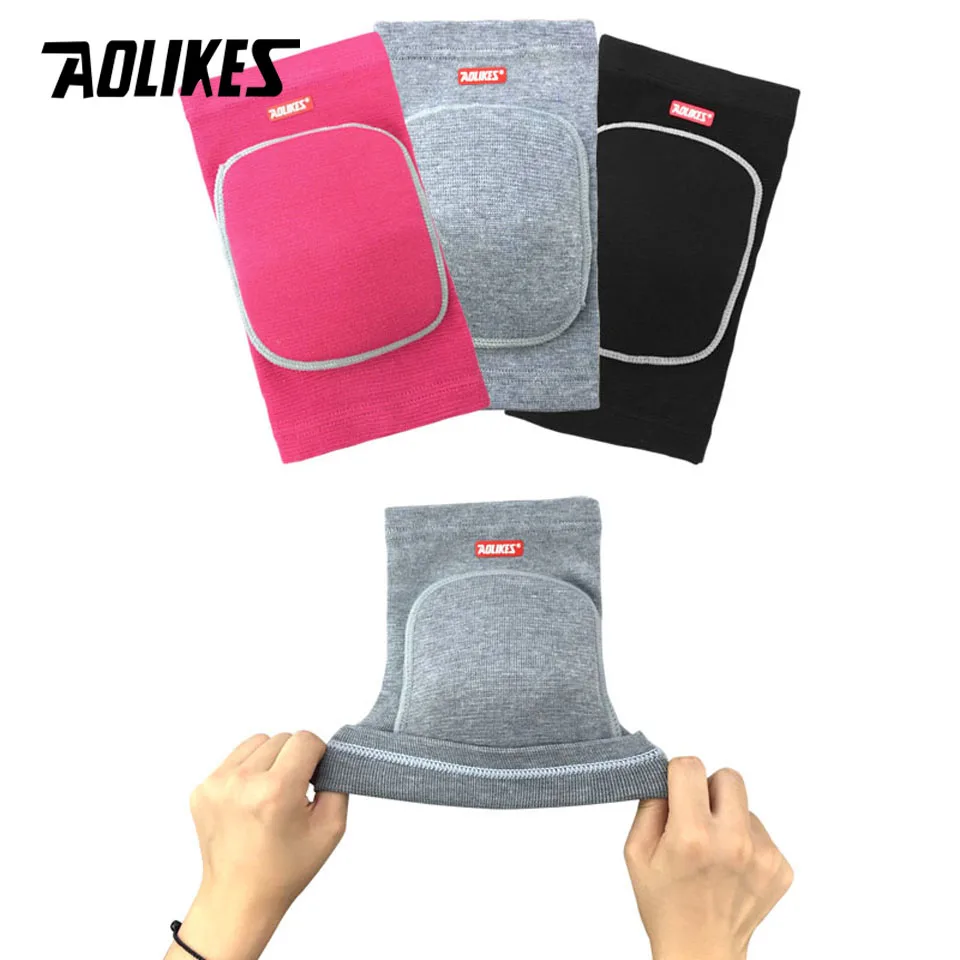 AOLIKES الكرة الطائرة الركبة منصات الرقص كرة القدم تزلج دعامة الركبة حامي الرياضة السلامة نيباد التدريب الركبة دعم 1 زوج