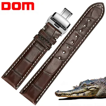 

DOM Alligator Leather Watch Strap Genuine Leather Watch Band For Men Women Watch Accessories 22mm 20mm 18mm 16mm 14mm
