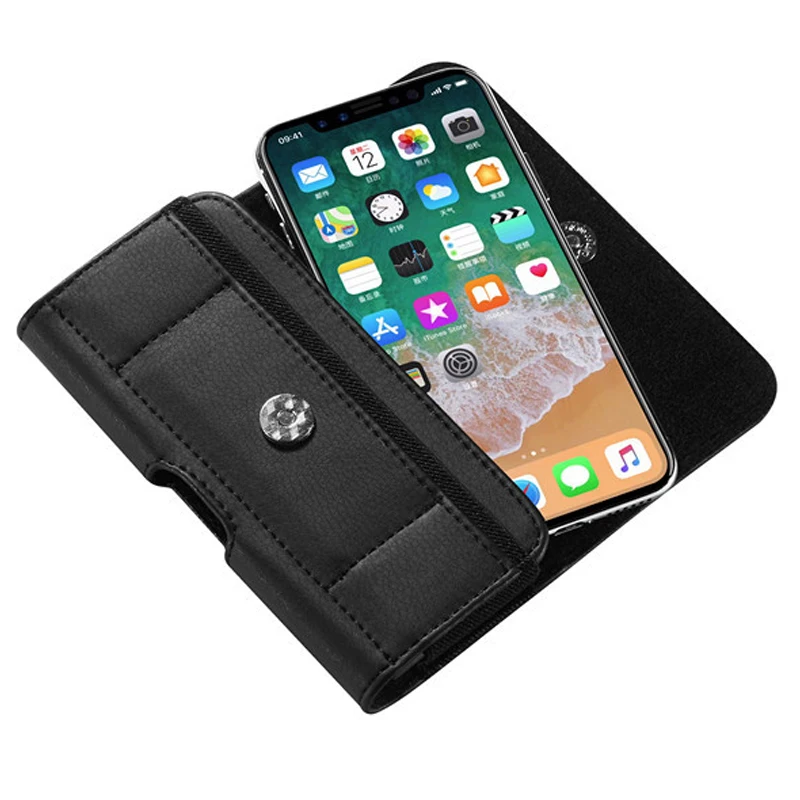 Универсальный кожаный чехол для телефона oppo r15 lenovo p2 zte blade v7 lite asus zenfone vivo зажим