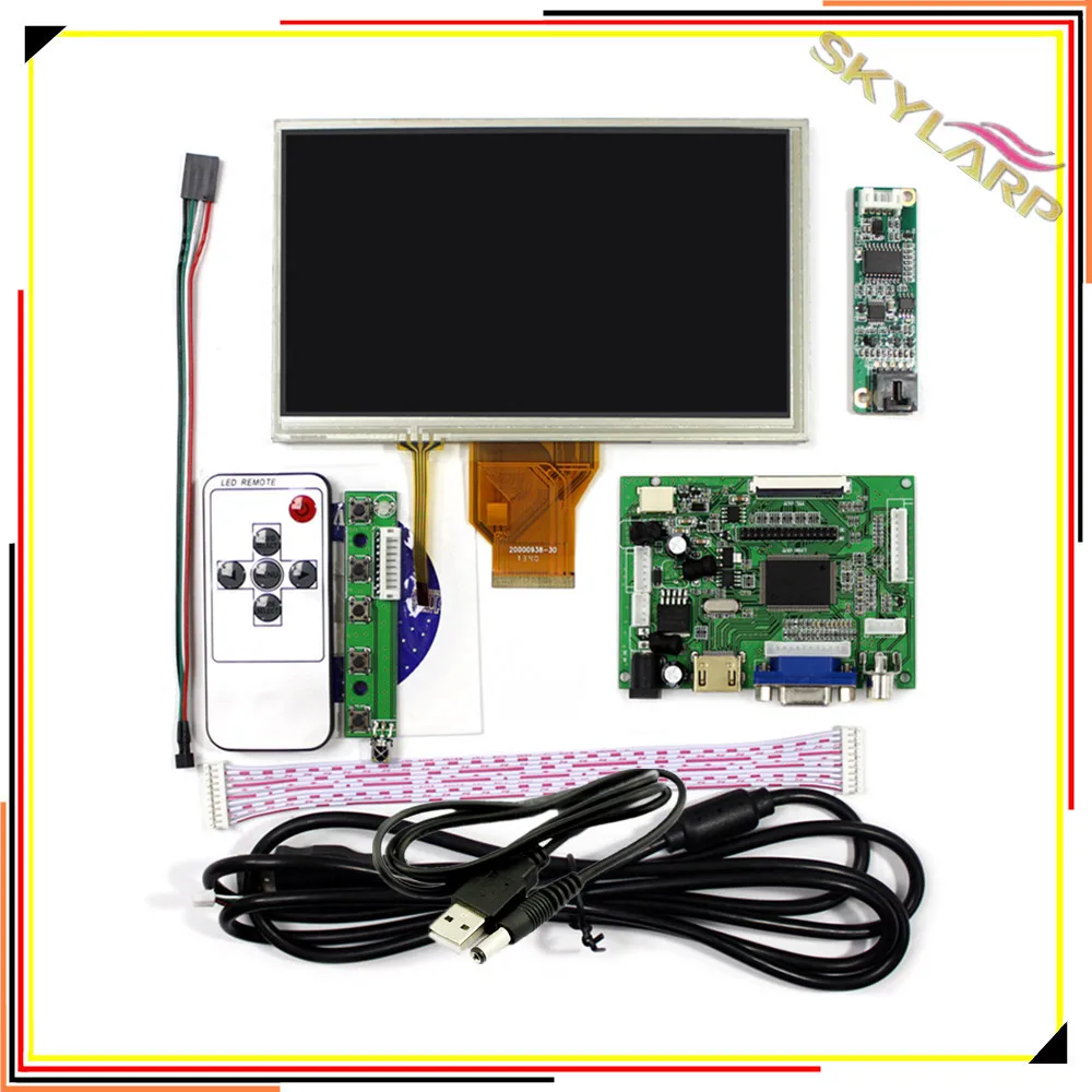 7''inche AT070TN90 AT070TN92 Raspberry Pi LCD Touch Screen Display TFT Monitor with Touchscreen Kit HDMI VGA Input Driver Board