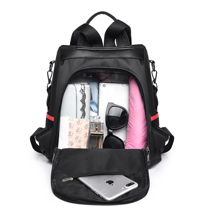  Vadim Anti Thief Bag Women Backpacks Multifunction Female Shoulder Bag Ladies School Bag for Teenag - 33038205375