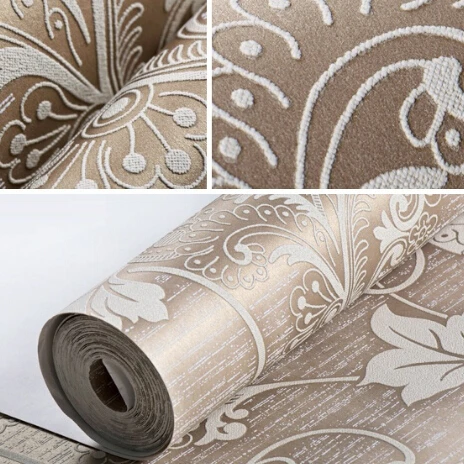 

(1roll/lot) Classic Wallpaper carving flowers 5colors