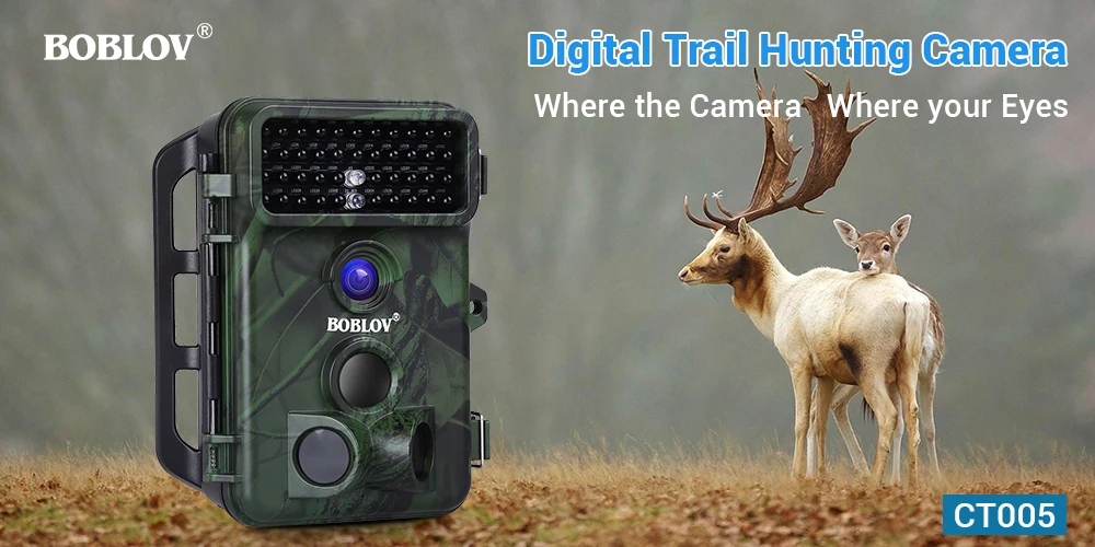 BOBLOV CT005 16MP 1080P Trail камера 0,5 S время триггера водонепроницаемый IP66 Дикая камера 8G/16G/32G карта для безопасности фермы быстрая