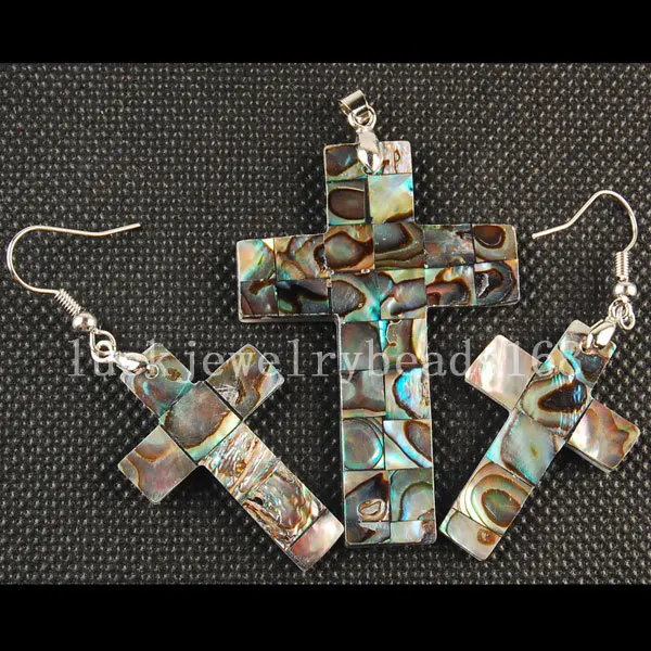 Free Shipping Women Fashion Jewelry New Zealand Abalone Shell Cross
