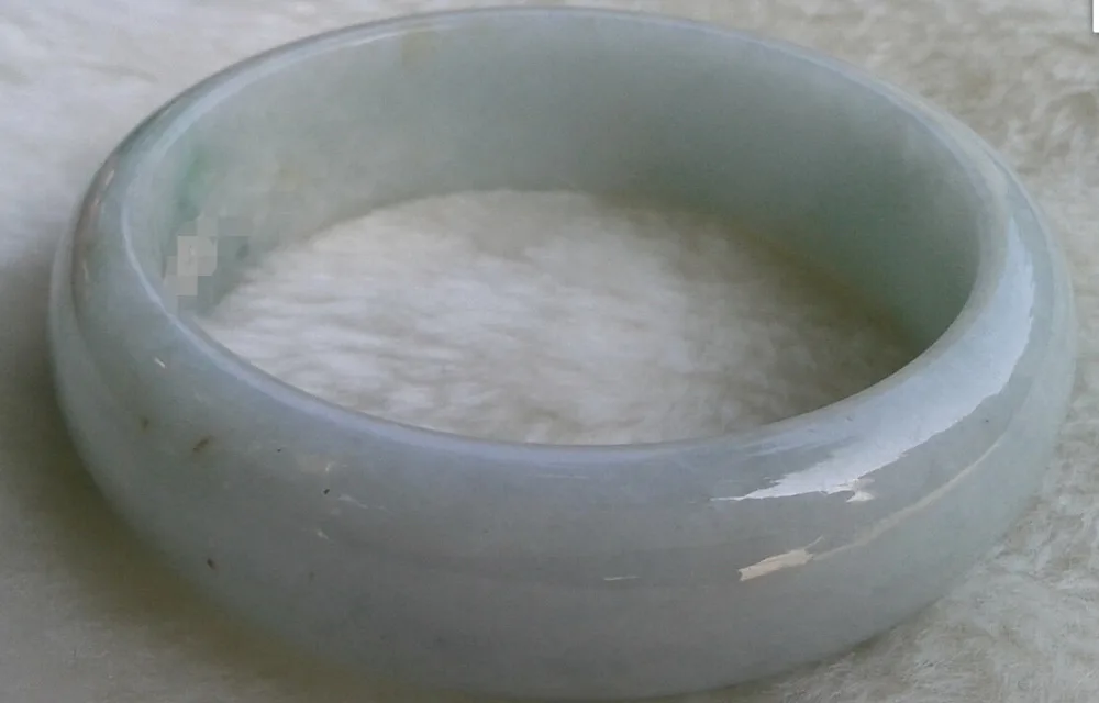 

1223 Cream and green Certified Natural A Jade jadeite Amulet Bracelet