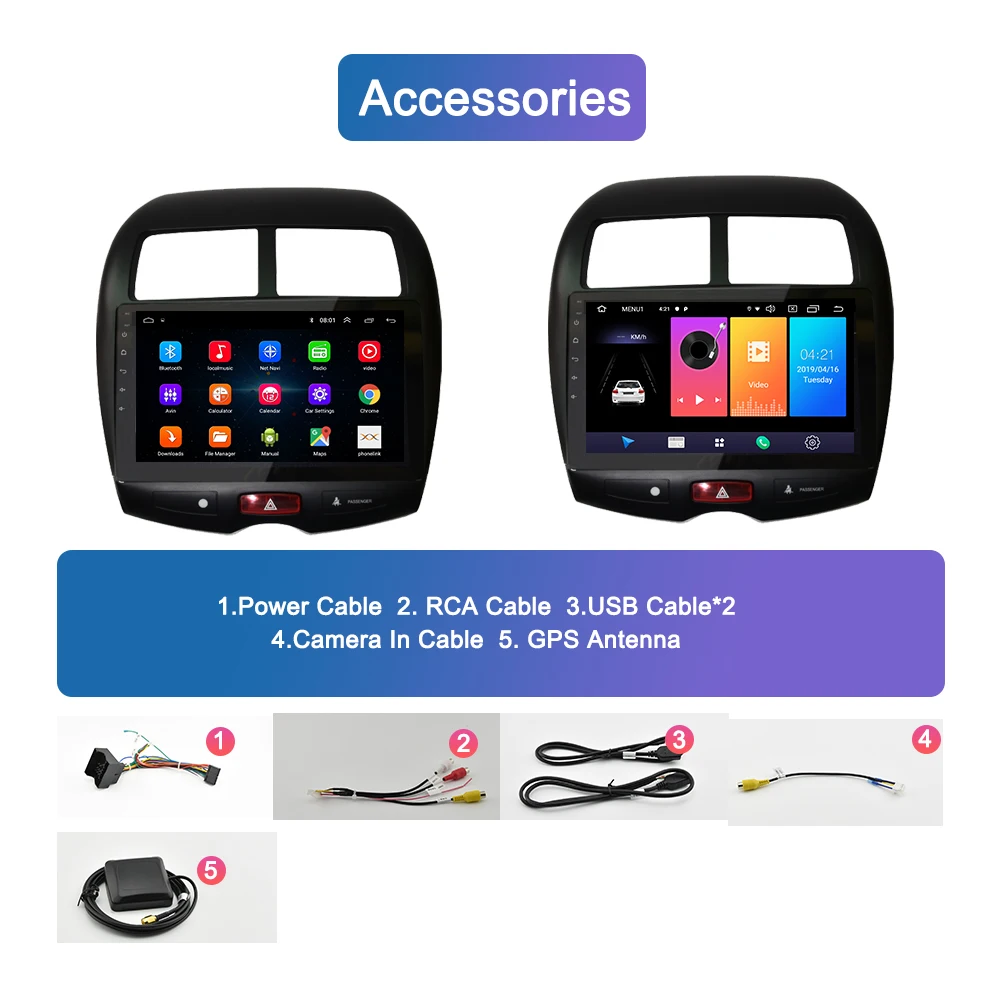 Perfect Navivox Android 8.1/9.0 Car Radio Multimedia Player 2 din dvd GPS For Mitsubishi ASX 2010-2017 Navigation headunit Stereo audio 5