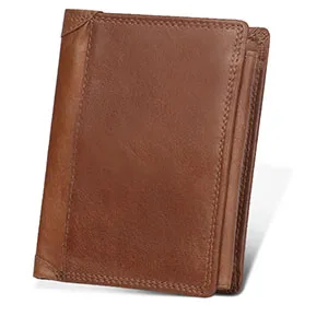XIYUAN BRAND Casual Small black Wallet for Men Genuine Leather Male Slim Wallets Short Mini purse with Card Holder Pocket Purses