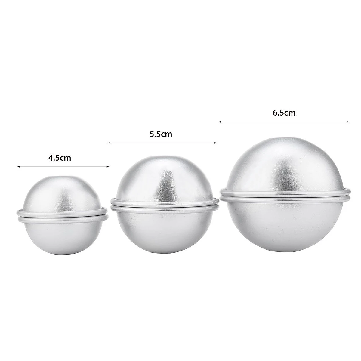 JX-LCLYL 16pcs 8 Set New DIY Mold Sphere Metal Bath Bomb Fizzy Crafting Cake Candle Mould