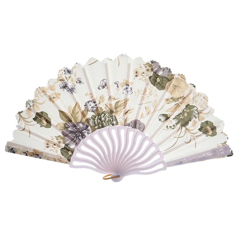 buy Hand Held Folding Fans Chinese Style Painted Plastic Lightweight Fans for Wedding Supplies @LS