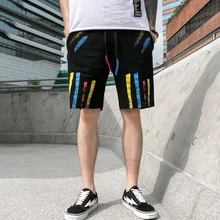 Летние Хлопковые Бриджи 2xl-6xl 7xl 8xl плюс размер пляжные брюки шорты oversiz мужские хип-хоп Короткие свободные брюки цвет печати