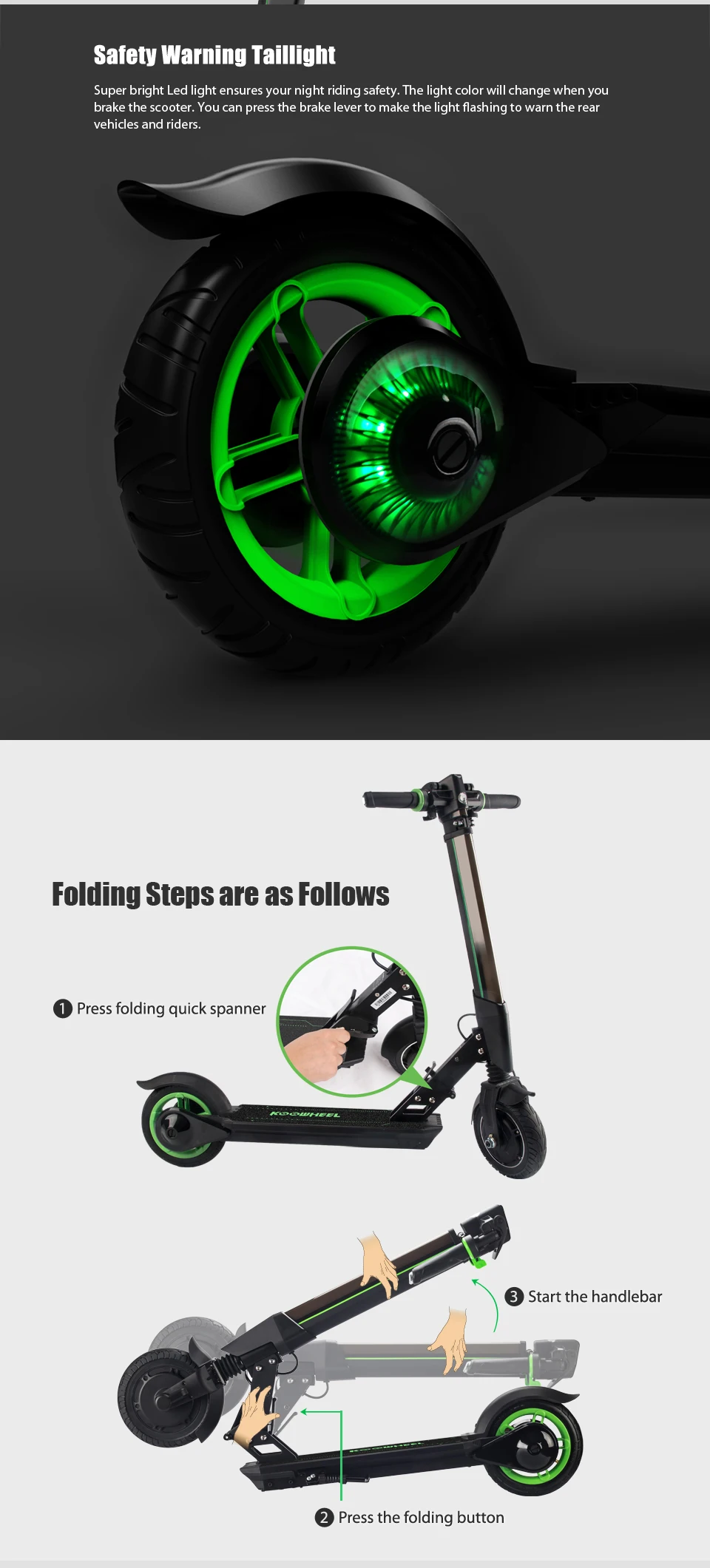 Best Koowheel New Electric Scooter Trottinette Foldable patin electrico Hoverboard Skateboard Electric Kick Scooters with APP Adults 3