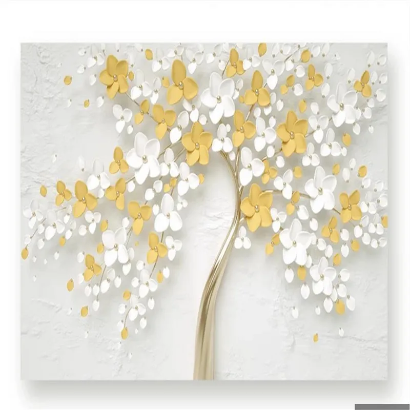 New lemon yellow 3d embossed flower simple background wall custom photo wallpaper - wallpaper mural New lemon yellow 3d embossed flower simple background wall custom photo wallpaper - wallpaper mural