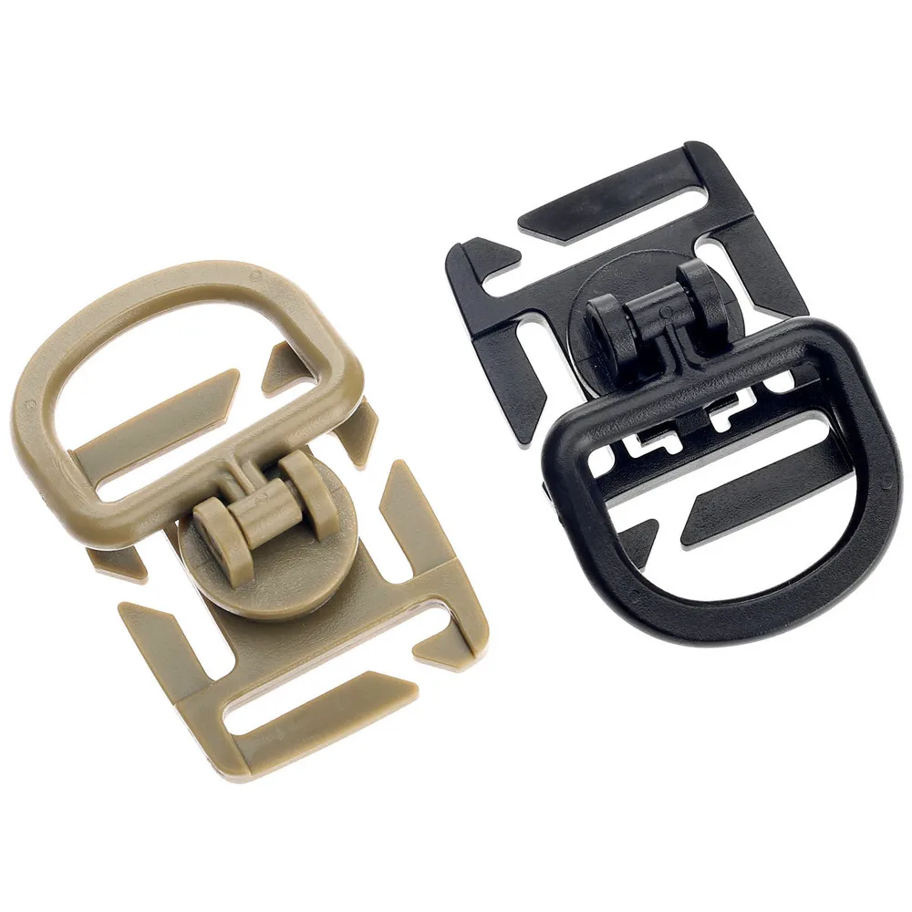 1pc Plastic 360 Rotation D Ring Buckle Molle bing Strap Locking