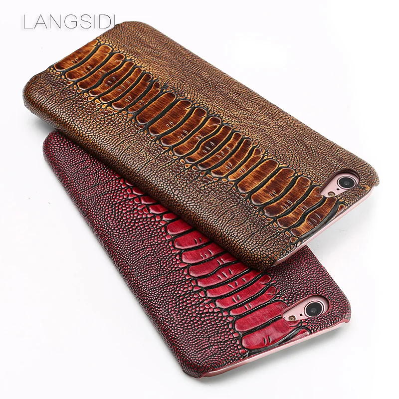 

wangcangli phone case ostrich foot grain half-wrapped phone case For VIVO X9 Plus X9s Plus phone case handmade custom processing
