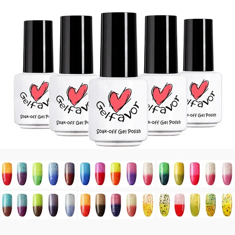 

7ML Shiny Temperature Change Series LED UV Soak-off Gel Lacquer Varnish UV Nail Gel Polish UV GEL Permanent Protect Nail Arts