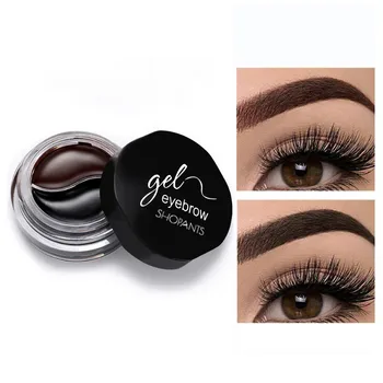 

New Dual-Color Waterproof Eyebrow Gel Makeup Long Lasting Liquid Eyebrow Cream Eye Brow Makeup Set Including Black Brush