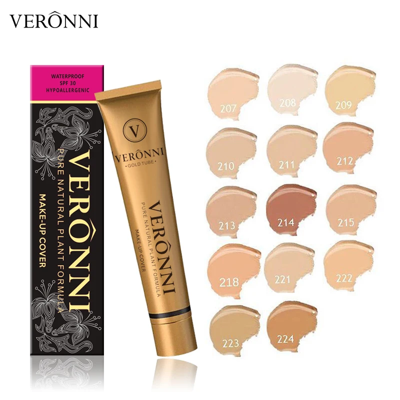 

Makeup Liquid Foundation Lasting Oil Control Concealer Gold Pipe Covers Dark Circles Cream Contouring Makeup TSLM1