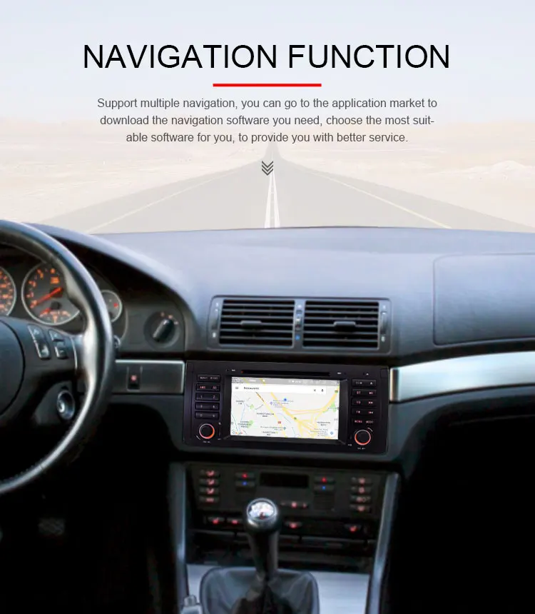 Perfect TOPBSNA Android 9.0 Car DVD Multimedia Player System For BMW/E39/X5/E53 WIFI 1 Din Car automotivo Stereo GPS Navigation RDS TMPS 9