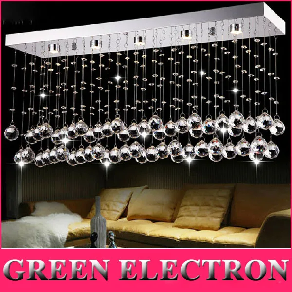 Modern LED Crystal Lamp Restaurant Bedroom Light K9 Ball Rectangular Entrance Hallway Ceiling Lights | Лампы и освещение