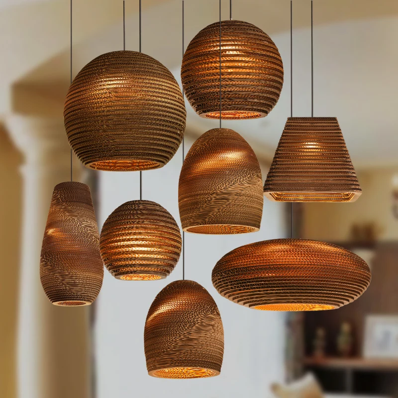 

Designer personalized restaurant cafe naked pupa chandelier in Southeast Asia Chinese teahouse paper honeycomb Zen Chandelier
